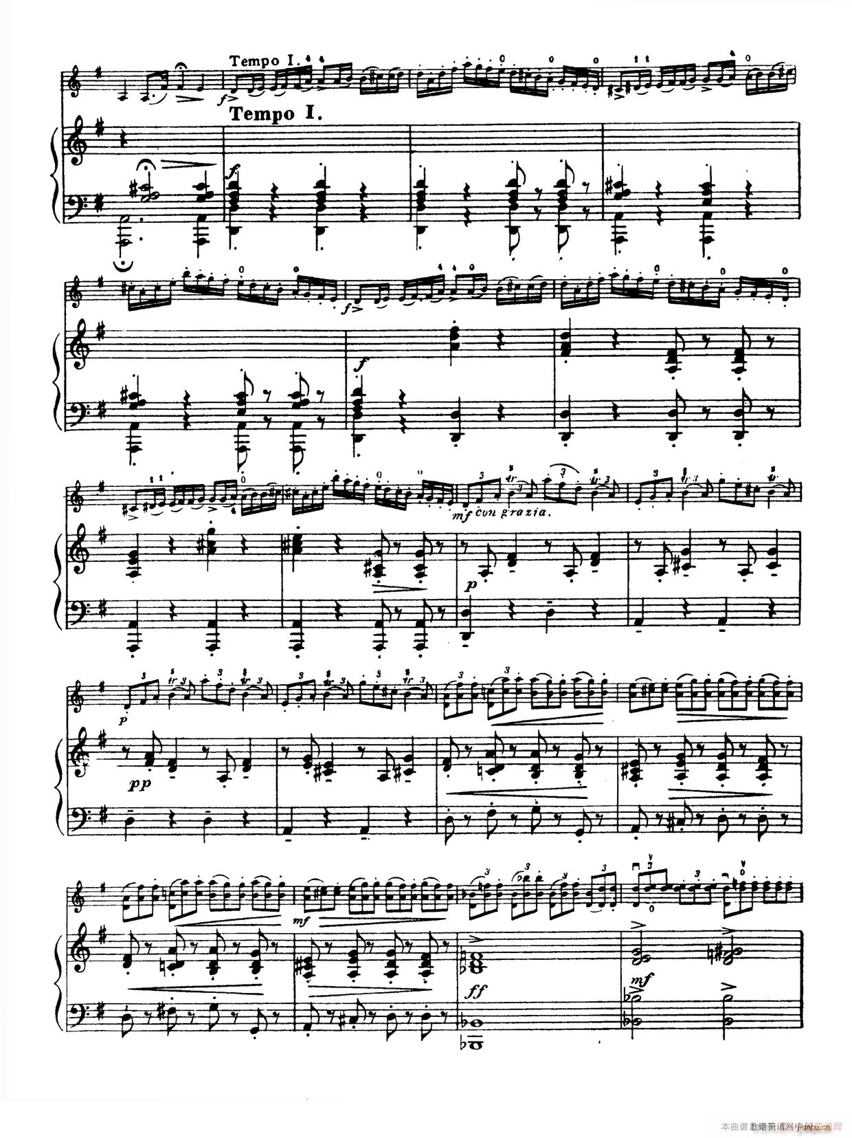 G大调学生协奏曲 塞茨作品第13号(小提琴谱)3