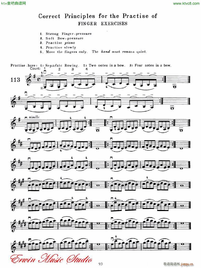 麦亚班克小提琴演奏法第一部份 初步演奏法6(小提琴谱)13