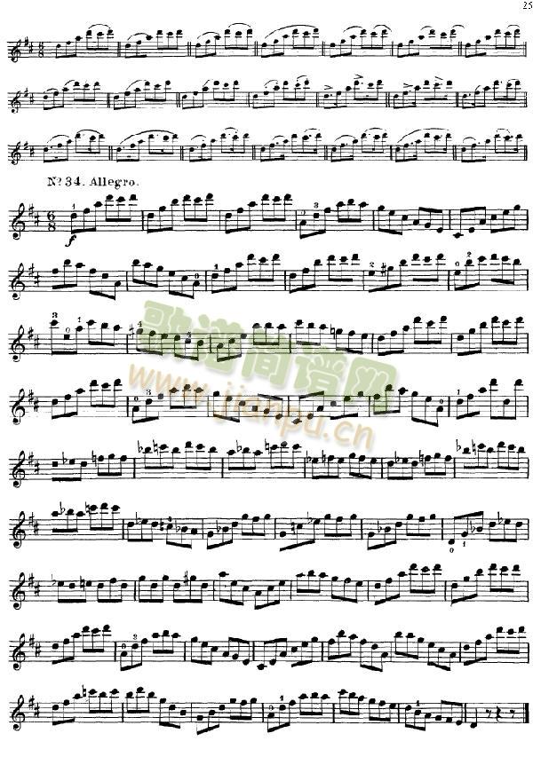 沃尔法特：练习曲60首(小提琴谱)5