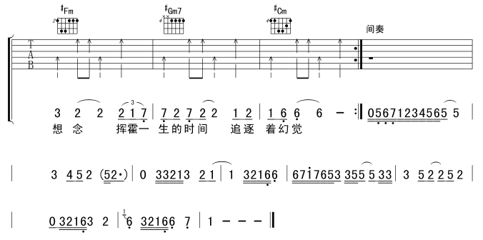 吉普赛情人吉他谱-(吉他谱)3