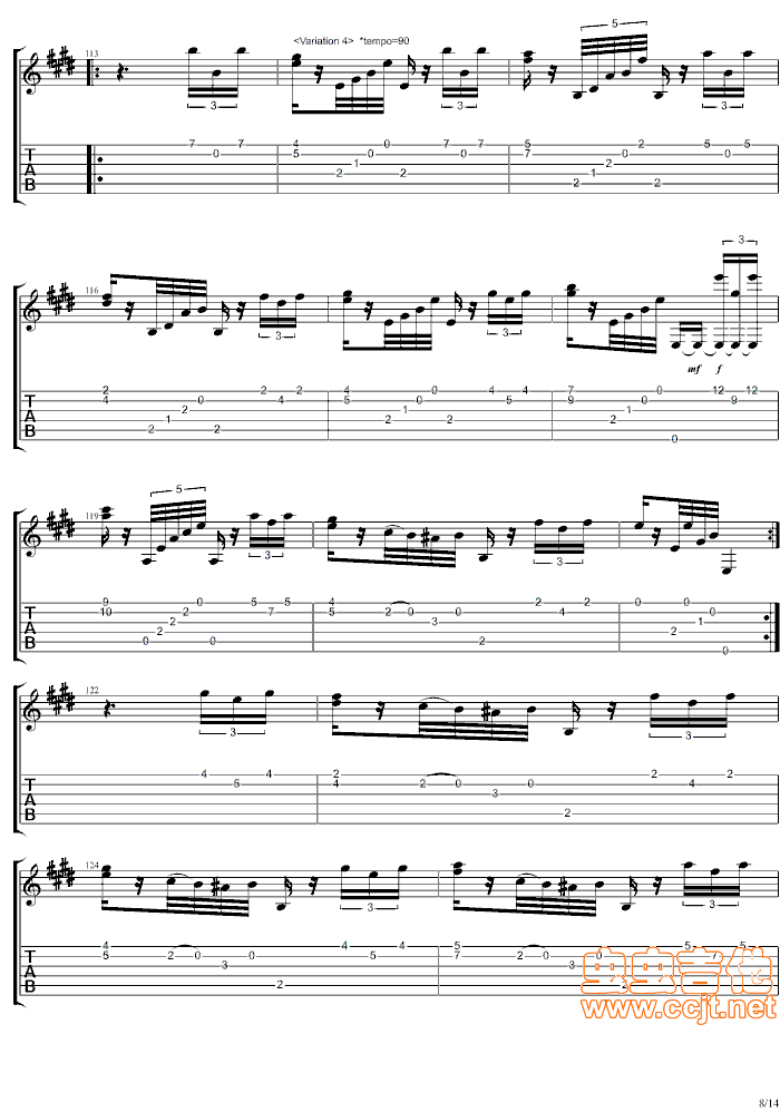 魔笛主题变奏曲-完整版(笛箫谱)8