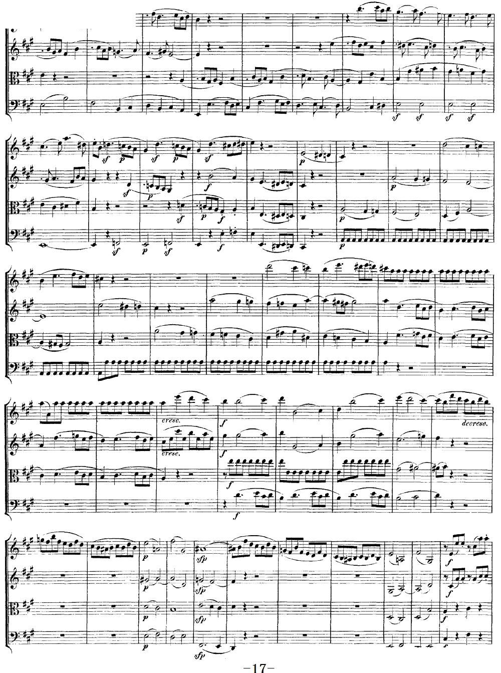 Mozart Quartet No 18 in A Major K 464(总谱)17
