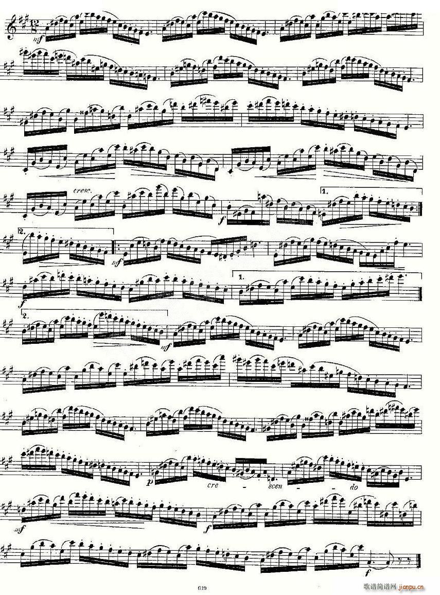 24 instructive Uebungen Op 30 1 12 笛萧谱(笛箫谱)8