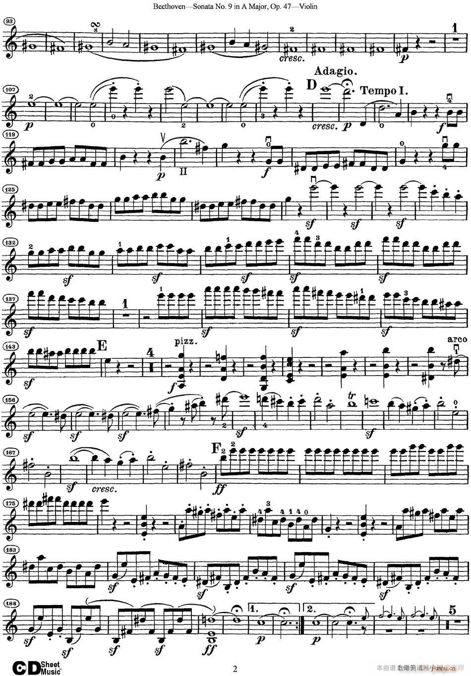 Violin Sonata No 9 in A Major Op 47 2