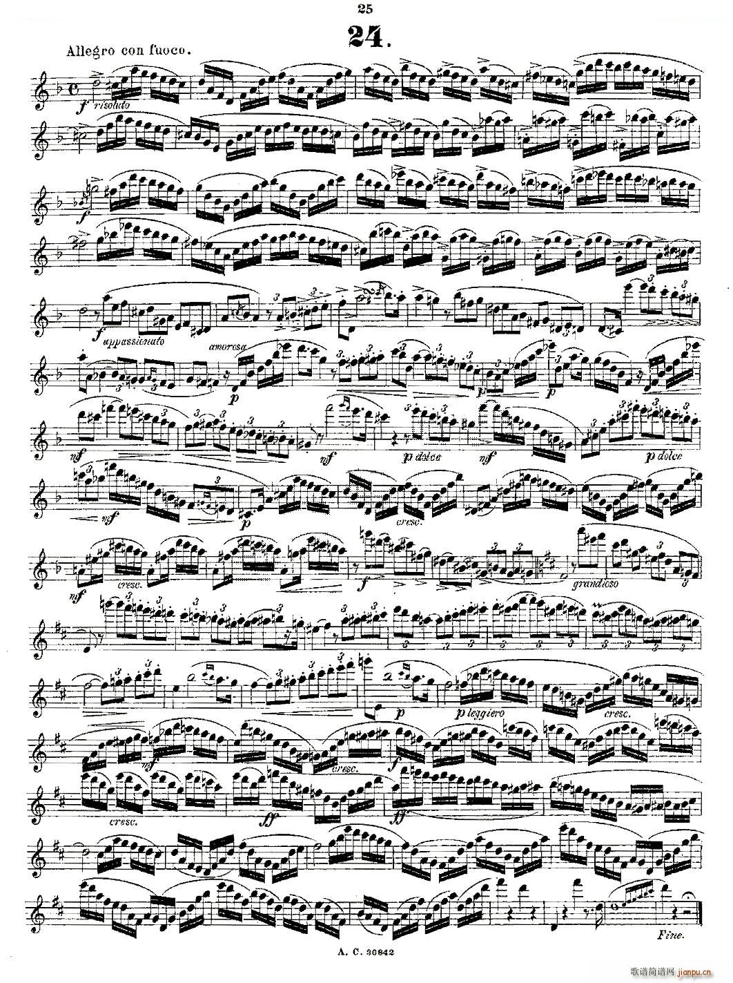24首长笛练习曲 Op 21 之13 24 铜管(笛箫谱)13