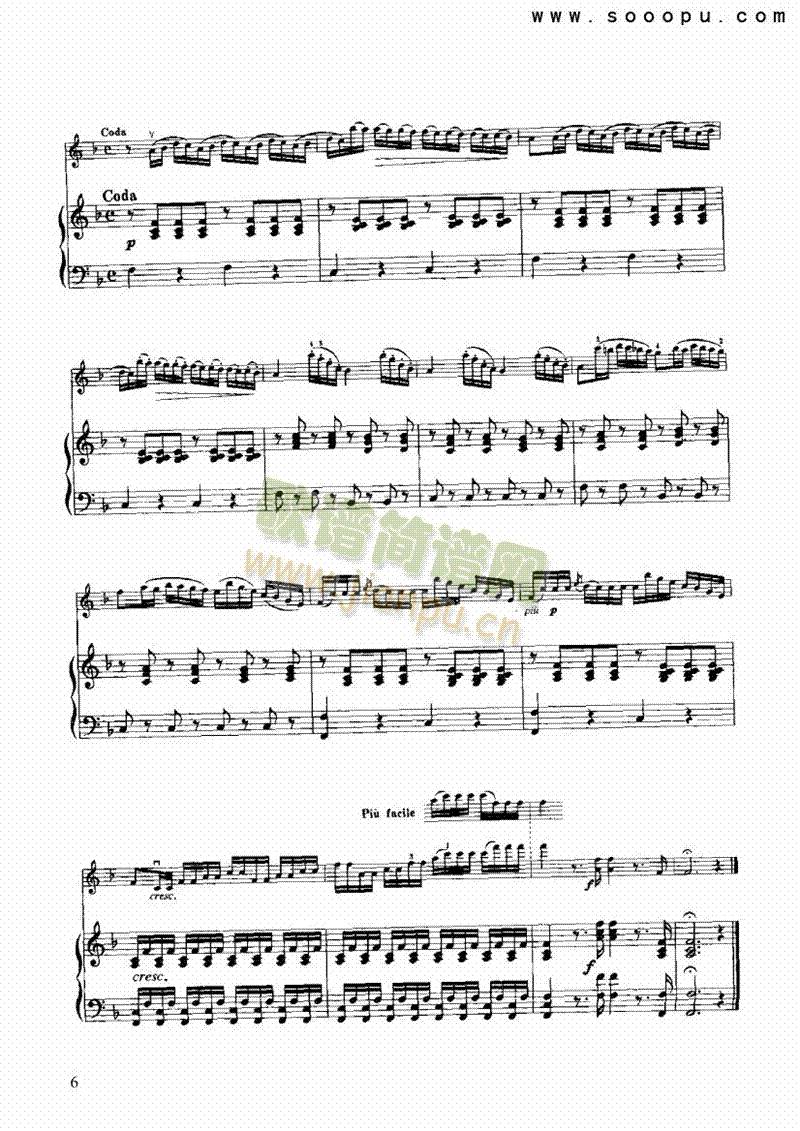 帕奇尼主题与变奏曲弦乐类小提琴(其他乐谱)6