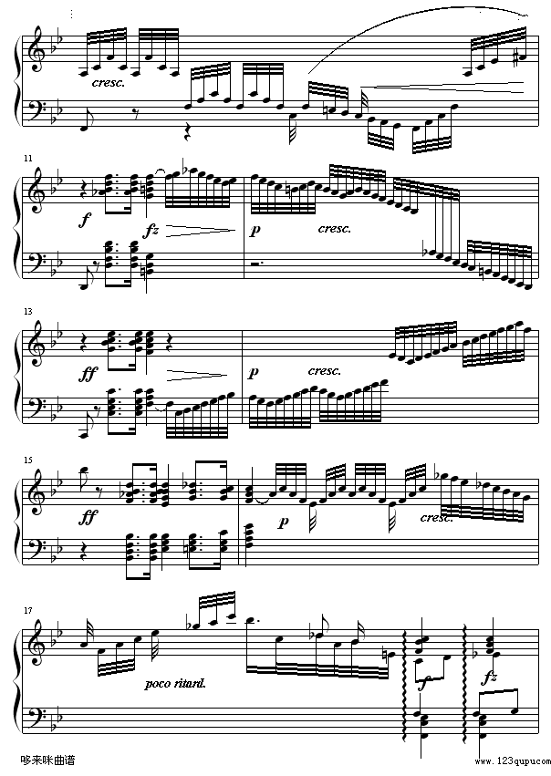 降B大调序曲-巴赫(钢琴谱)3