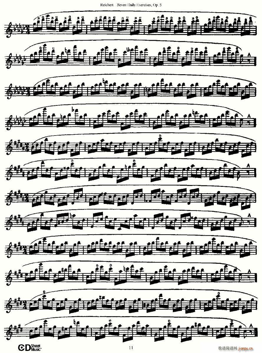 Seven Daily Exercises, Op.5(十字及以上)11