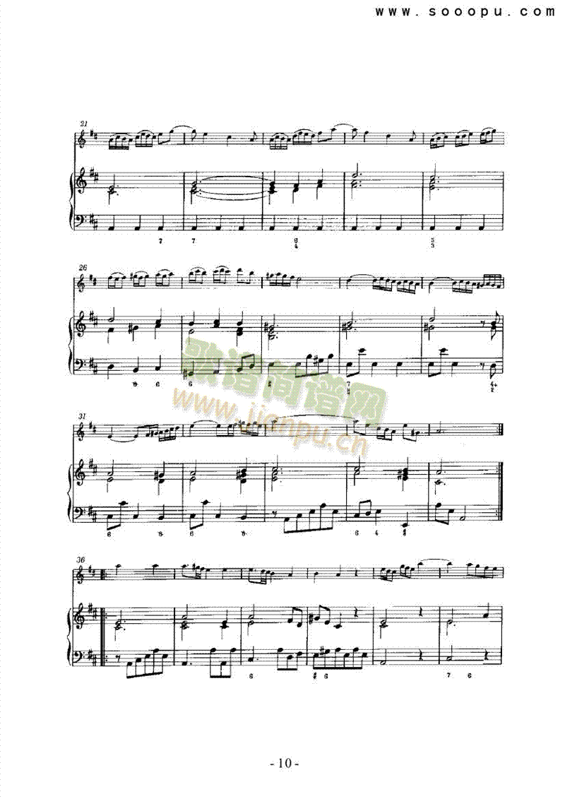 第六奏鸣曲管乐类长笛(其他乐谱)10