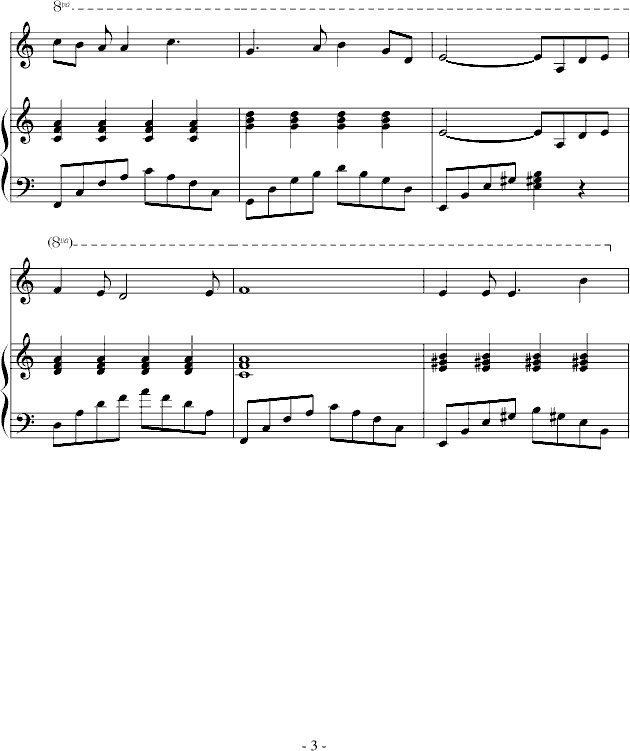 圖蘭朵—三手聯彈版(鋼琴譜)3
