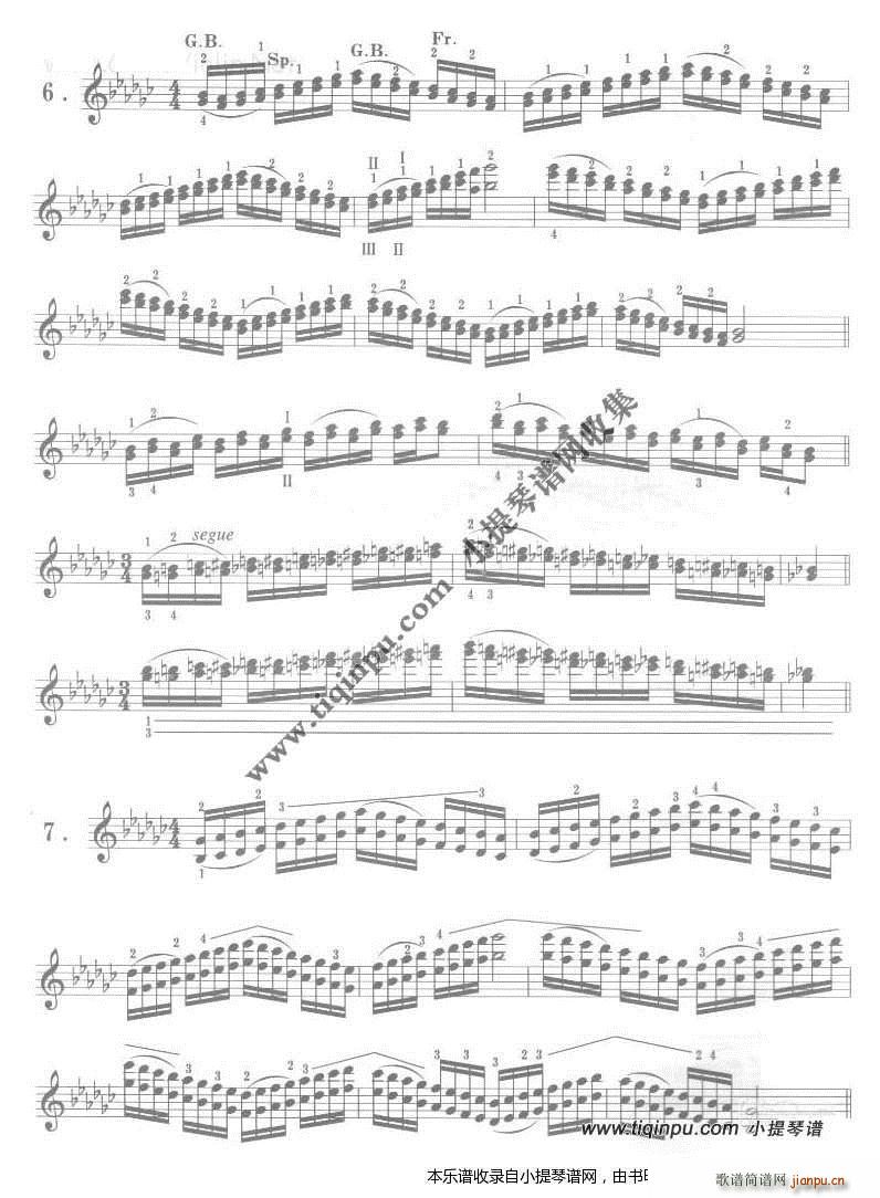 卡尔弗莱什 小提琴音阶体系 降G大调(小提琴谱)3