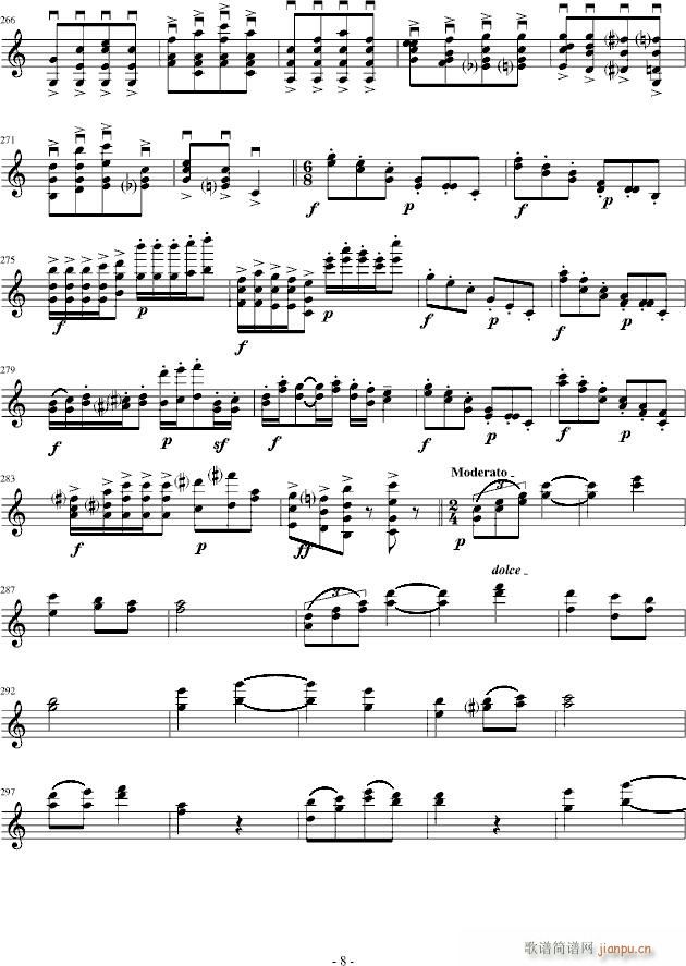 莫扎特主题炫技变奏曲(小提琴谱)8