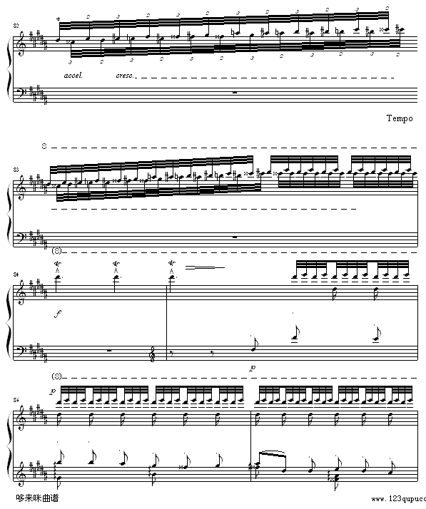 钟-李斯特(钢琴谱)8