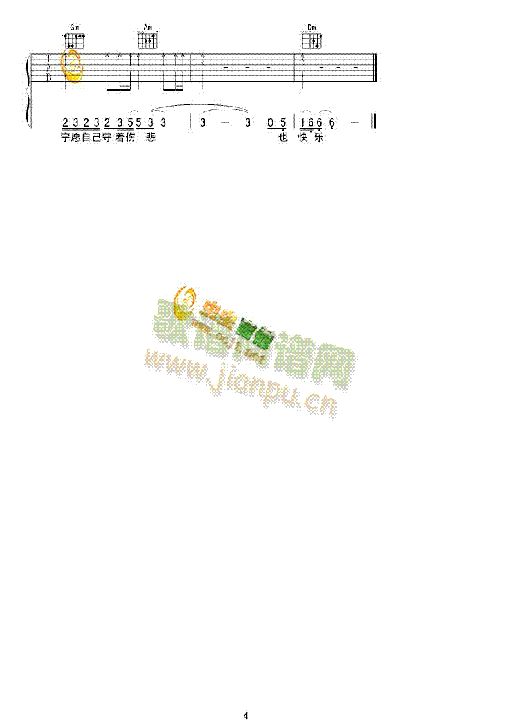 難道愛一個人有錯嗎吉他譜- 4