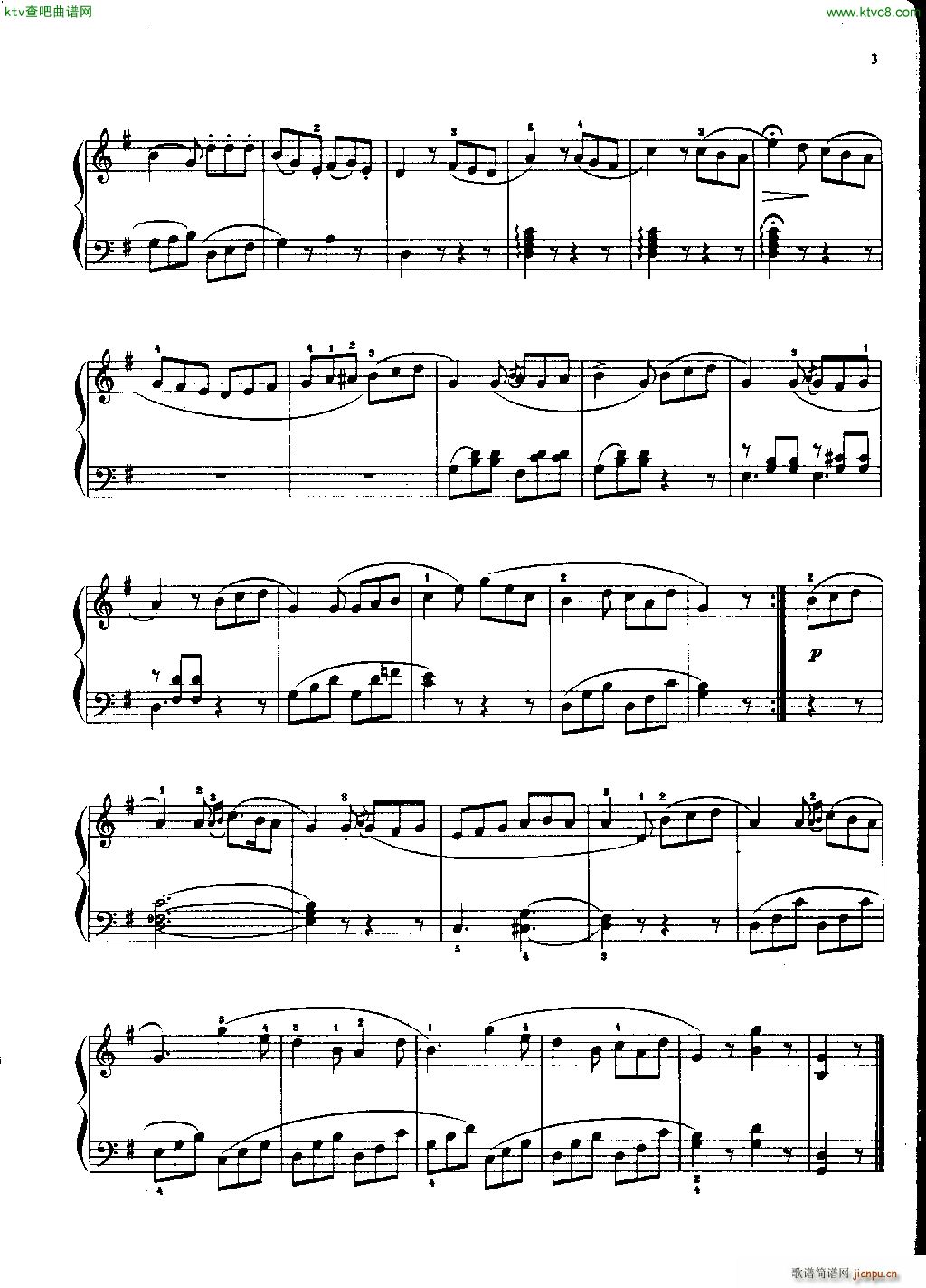 贝多芬小奏鸣曲 一(总谱)3