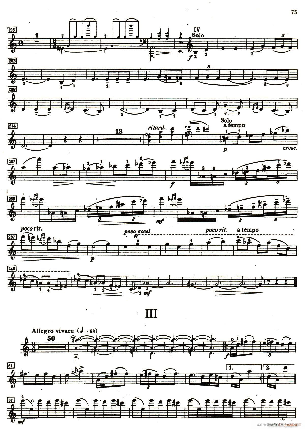D小调小提琴协奏曲(小提琴谱)14
