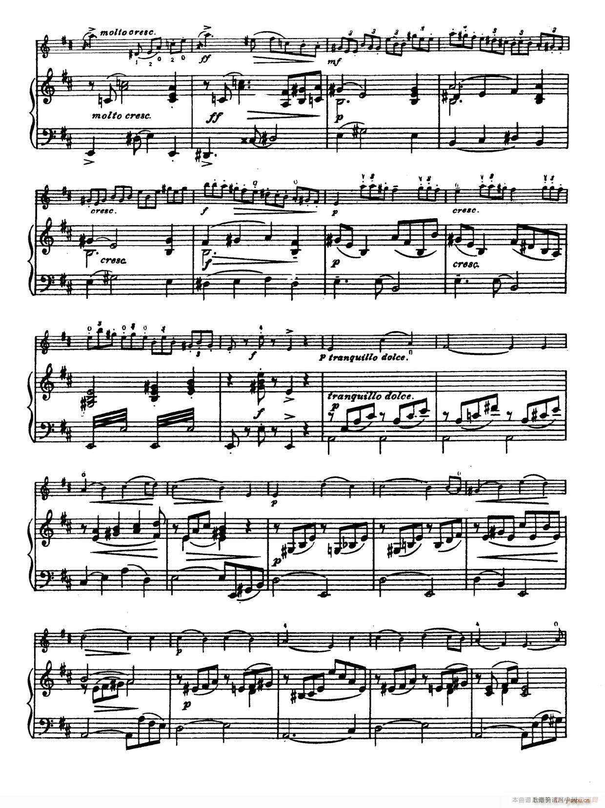 D大调学生协奏曲 塞茨作品第14号(小提琴谱)3