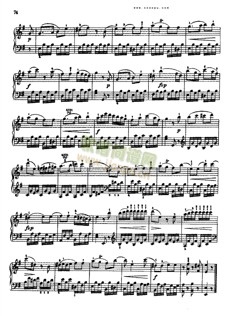 奏鸣曲八1778年出版键盘类钢琴(钢琴谱)11