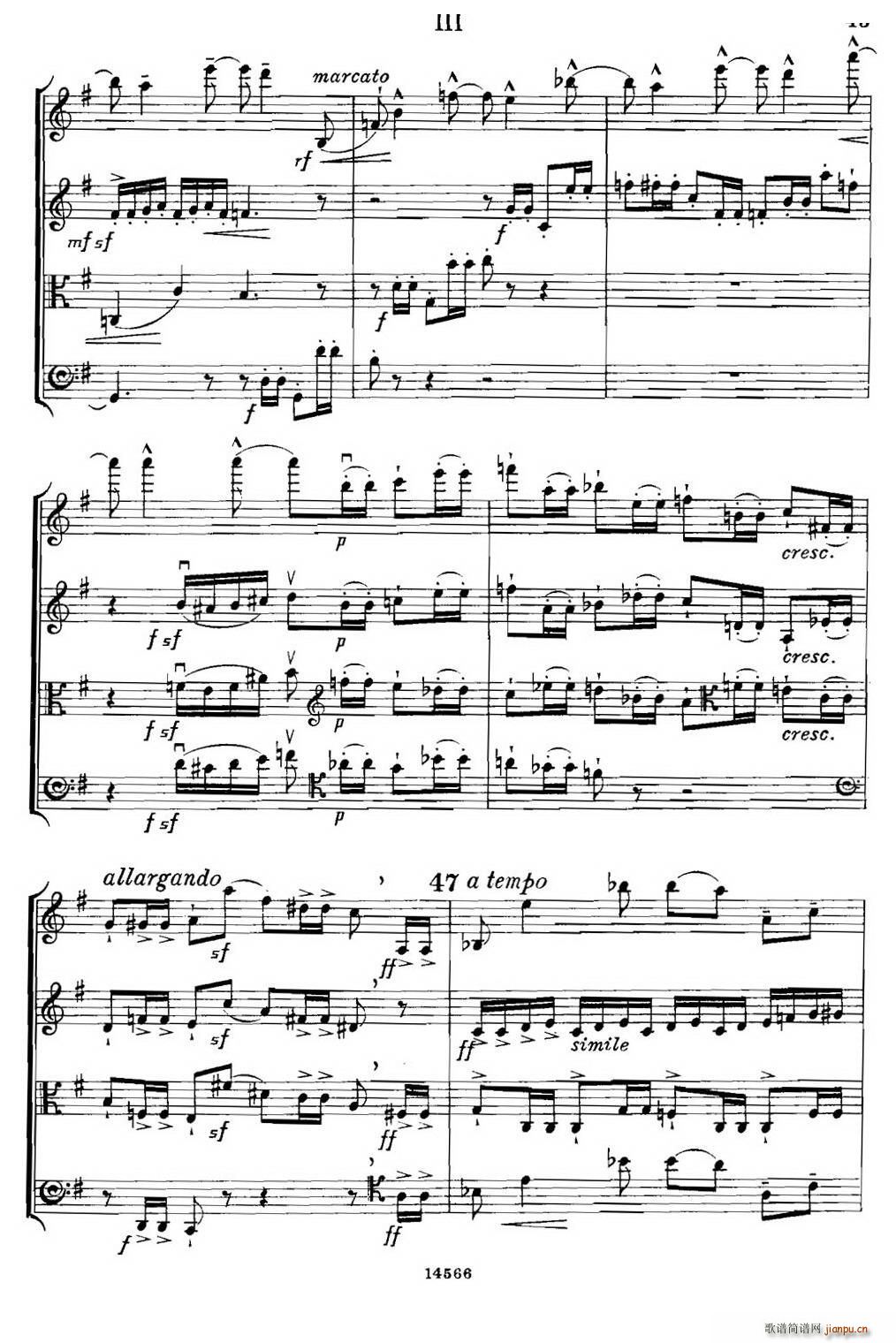 QUARTET Op 83 第三部分 弦乐四重奏(总谱)12