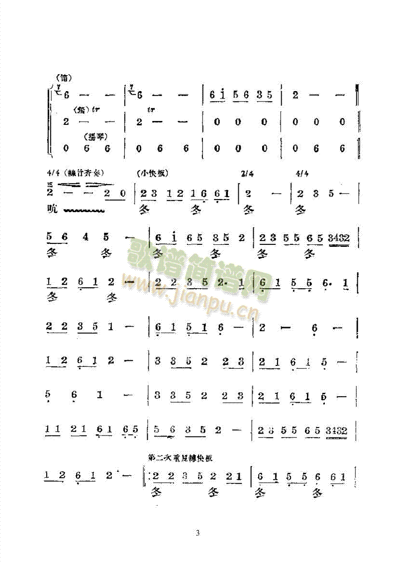 翠湖春曉—國樂合奏曲樂隊(duì)類民樂合奏(其他樂譜)3