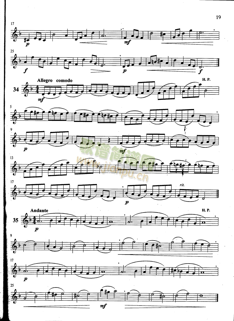萨克斯管练习曲第100—019页(萨克斯谱)1