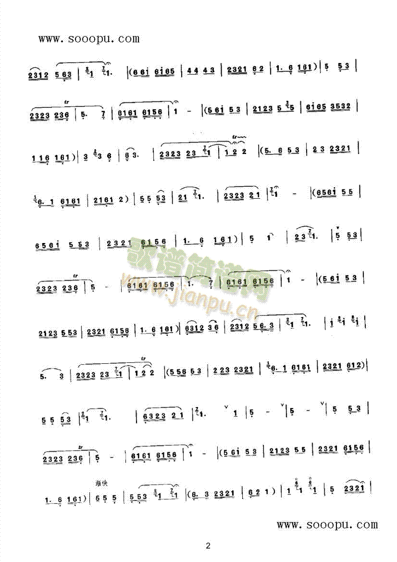 两夹弦随想曲民乐类唢呐 2