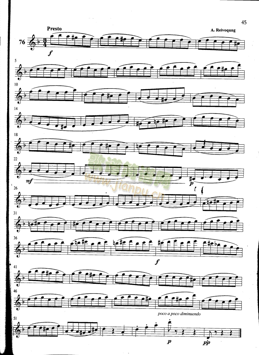 萨克斯管练习曲第100—045页(萨克斯谱)1