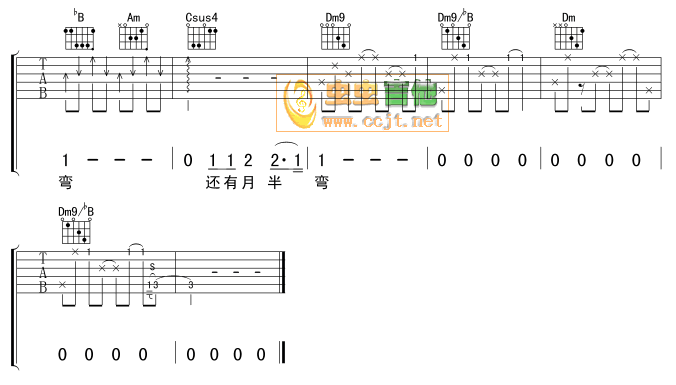 月半彎吉他譜-(吉他譜)3