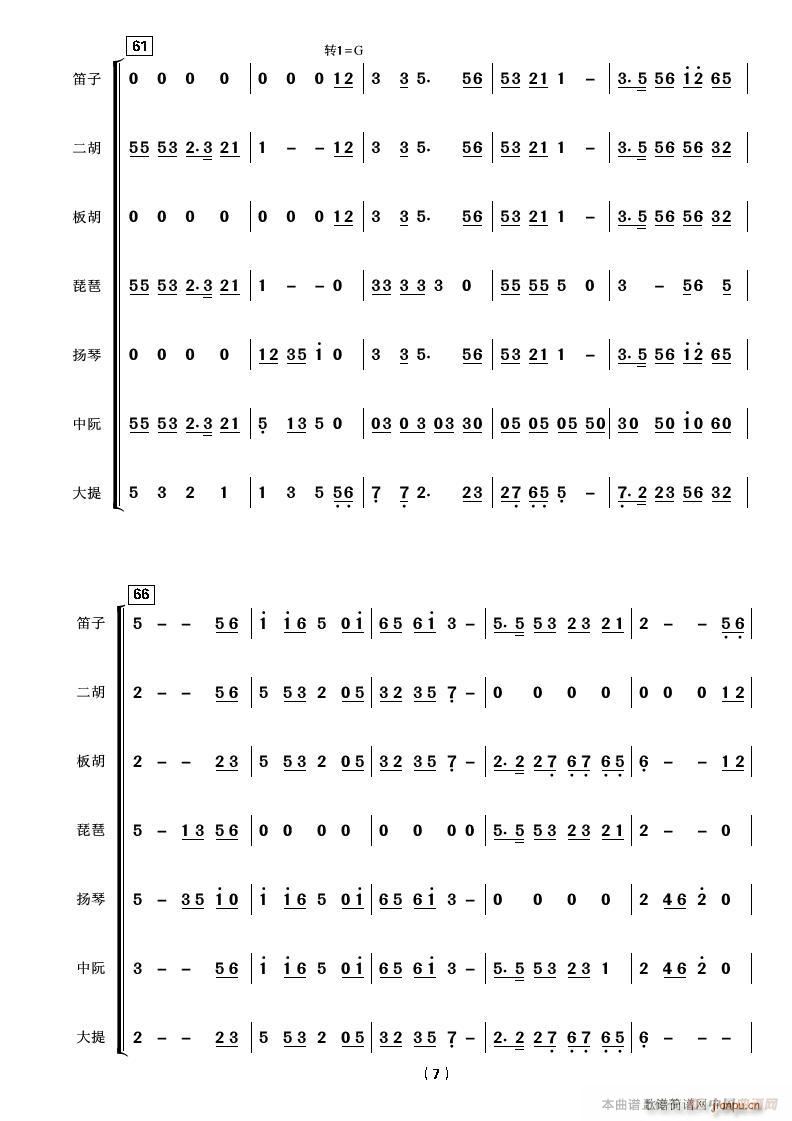 共度好时光 器乐合奏 喜庆用(总谱)7