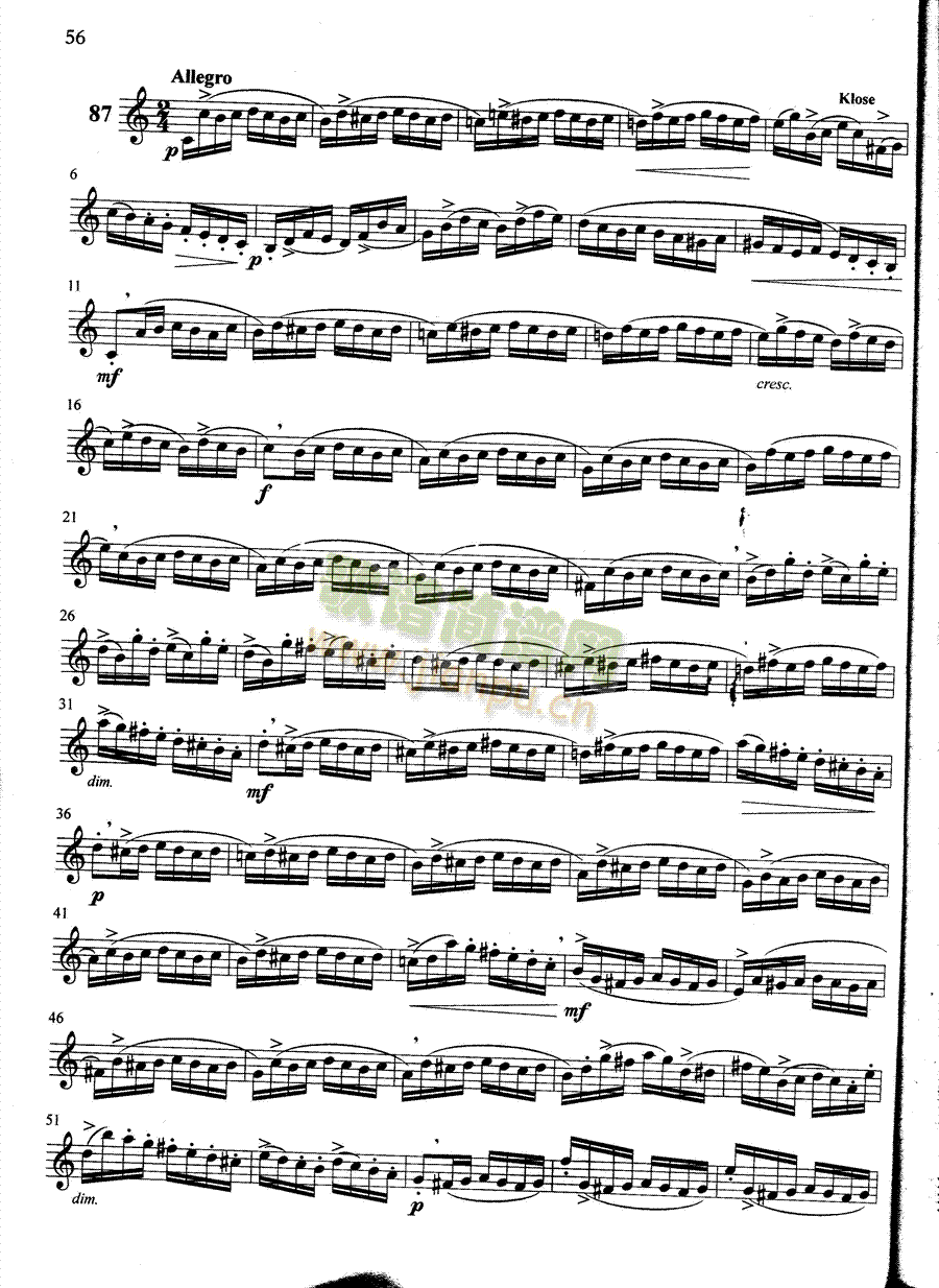 萨克斯管练习曲第100—056页(萨克斯谱)1