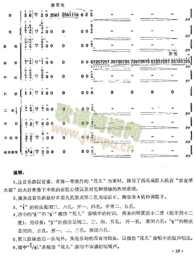 丰收花儿漫高原总谱(总谱)20