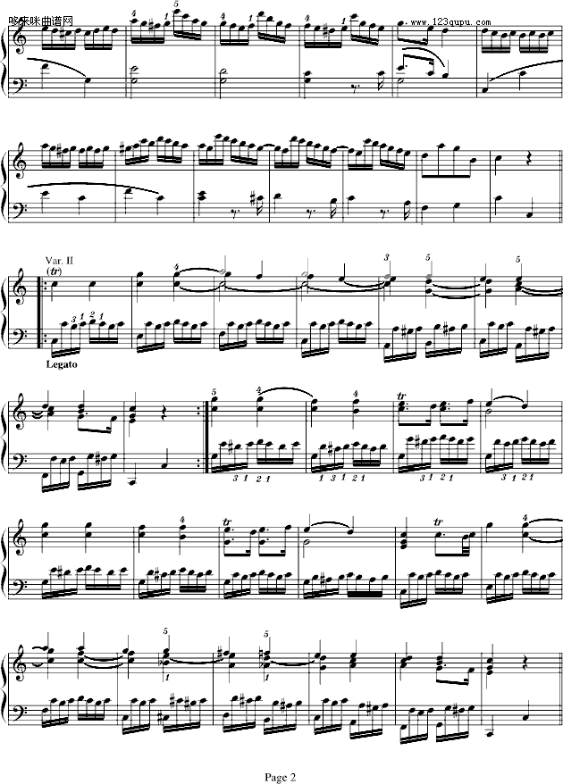小星星变奏曲K.265-莫扎特 2