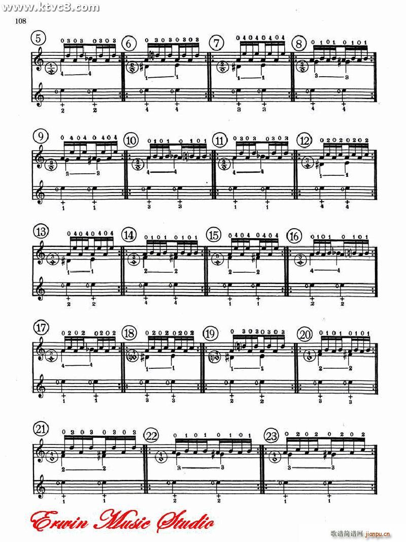 德米特里 康斯坦丁 多尼斯 小提琴三手指基础练习 作品 15 第一(小提琴谱)21