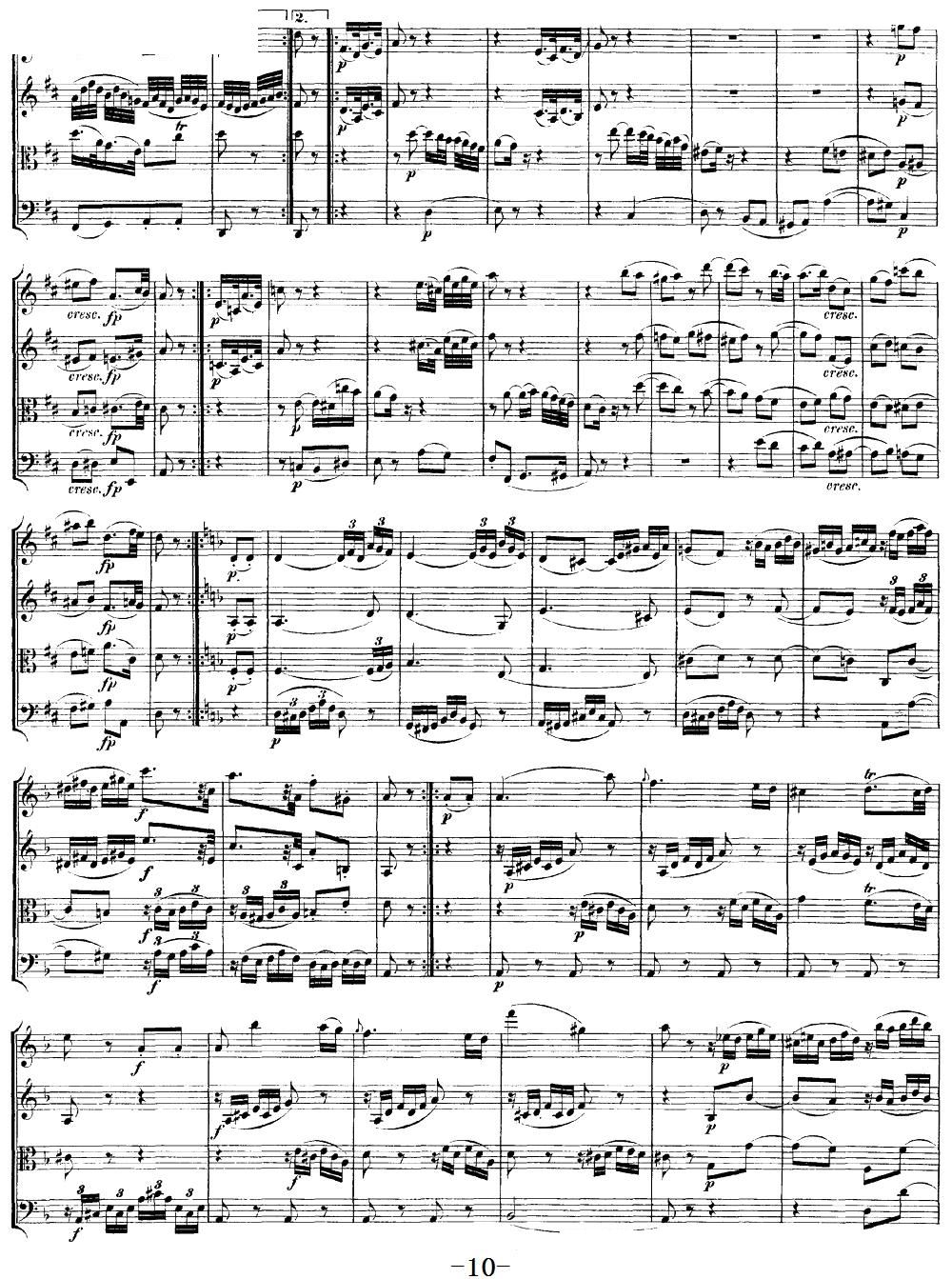 Mozart Quartet No 18 in A Major K 464(总谱)10