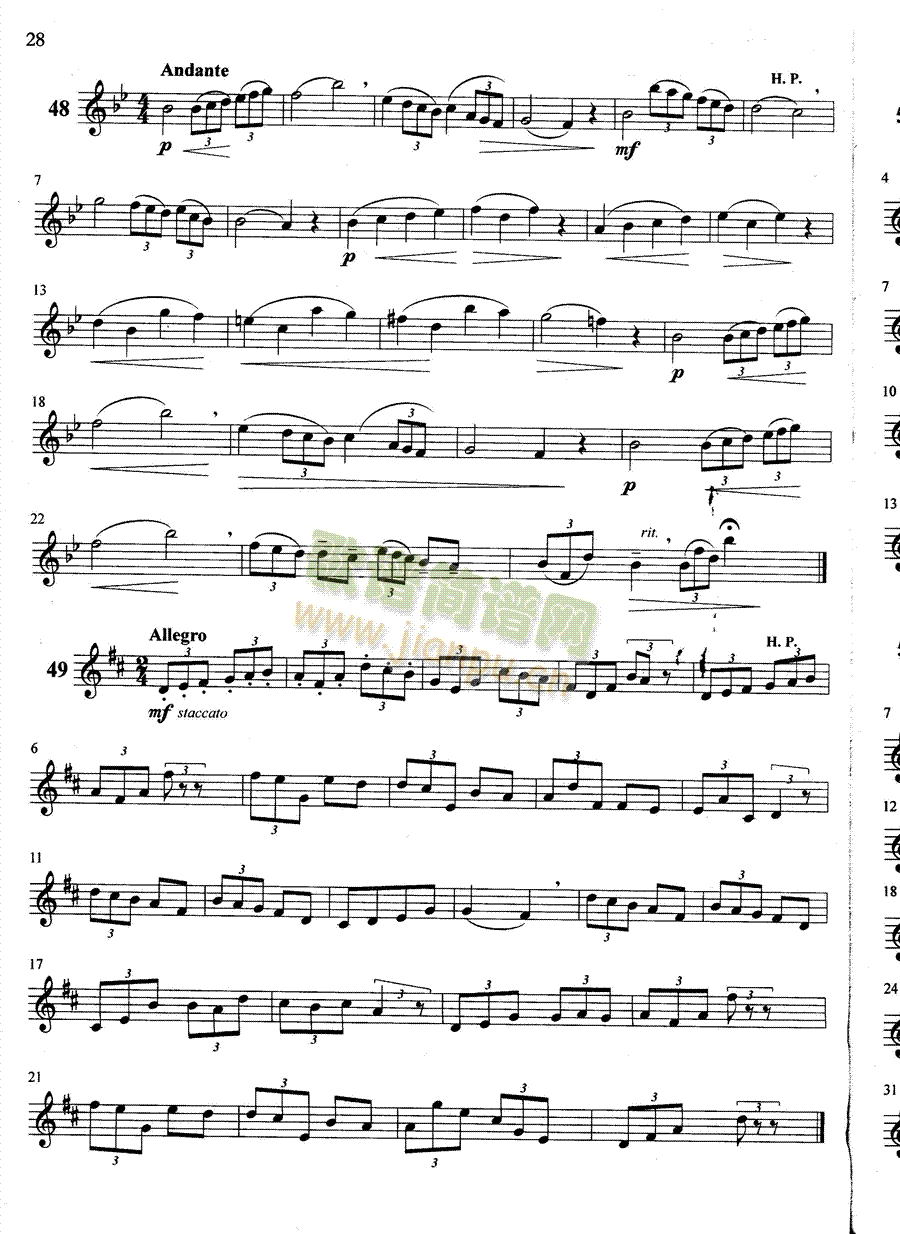 萨克斯管练习曲第100—028页(萨克斯谱)1