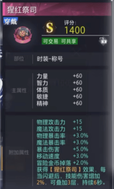《晶核》猩红祭祀称号获得方法一览