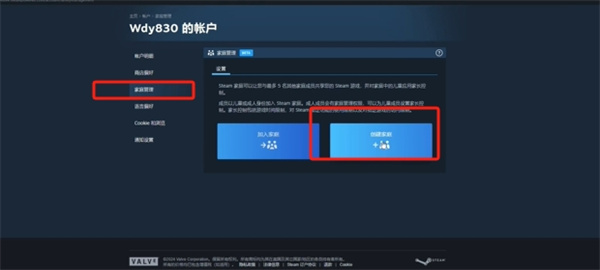 steam家庭共享功能怎么开